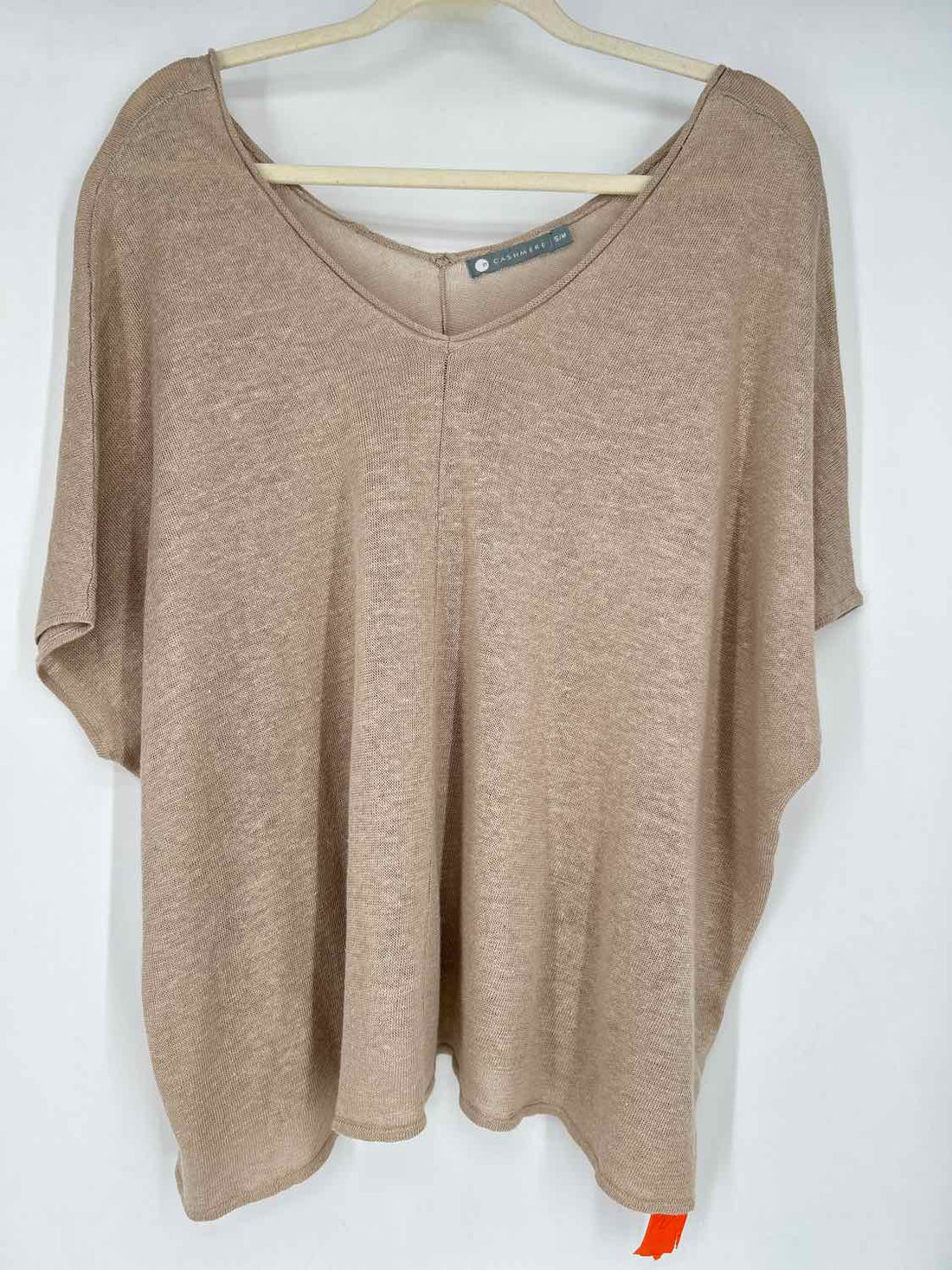 Cashmere Size S/M Tan Linen 100% Short Sleeve