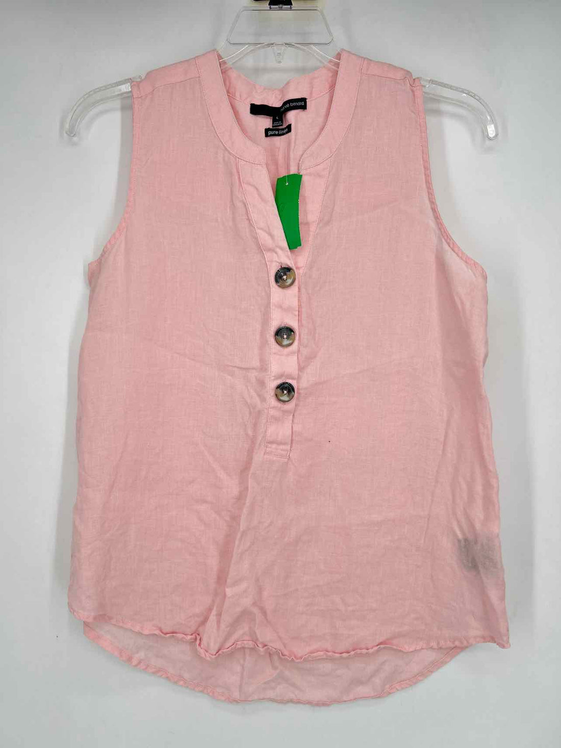 Harve Benard Size L Pink Linen Sleeveless