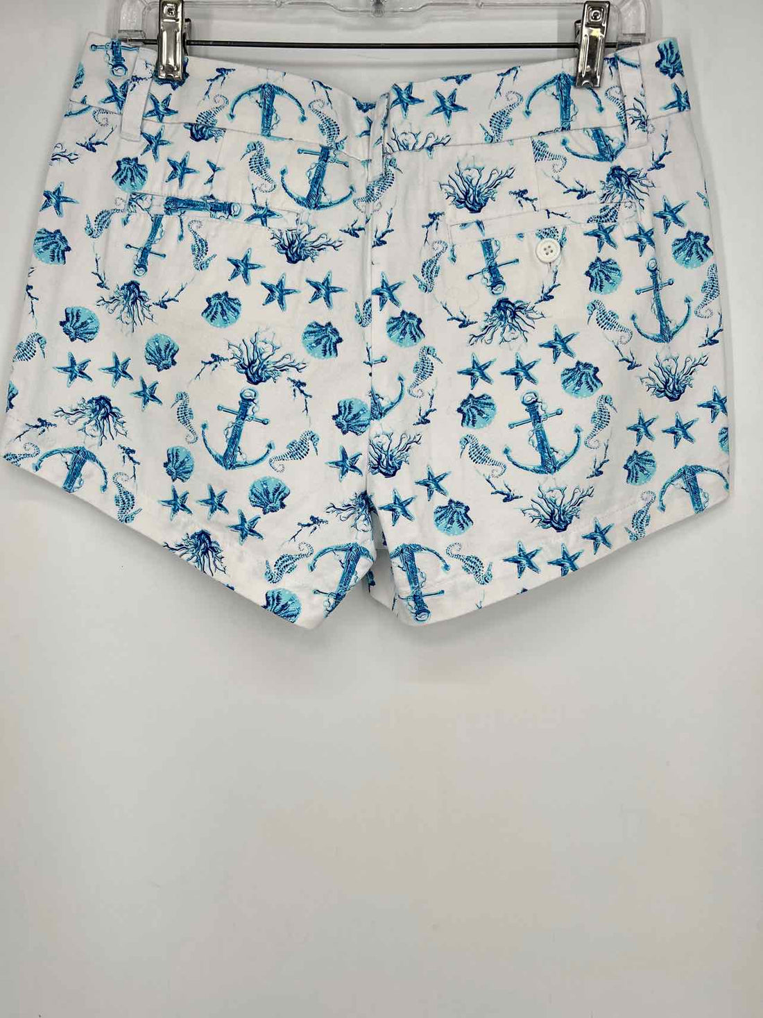 Macbeth Collection Size M White & Blue Print NWT Shorts