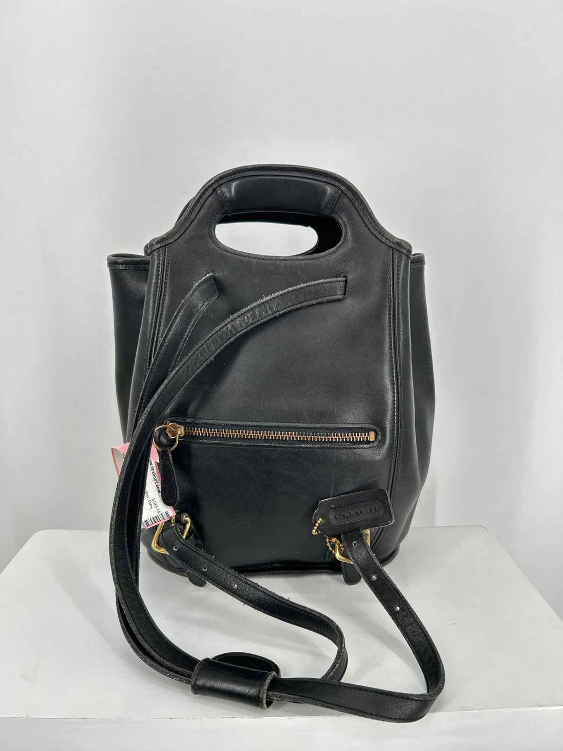 Coach Black Smooth Leather Pre Owned Backpack