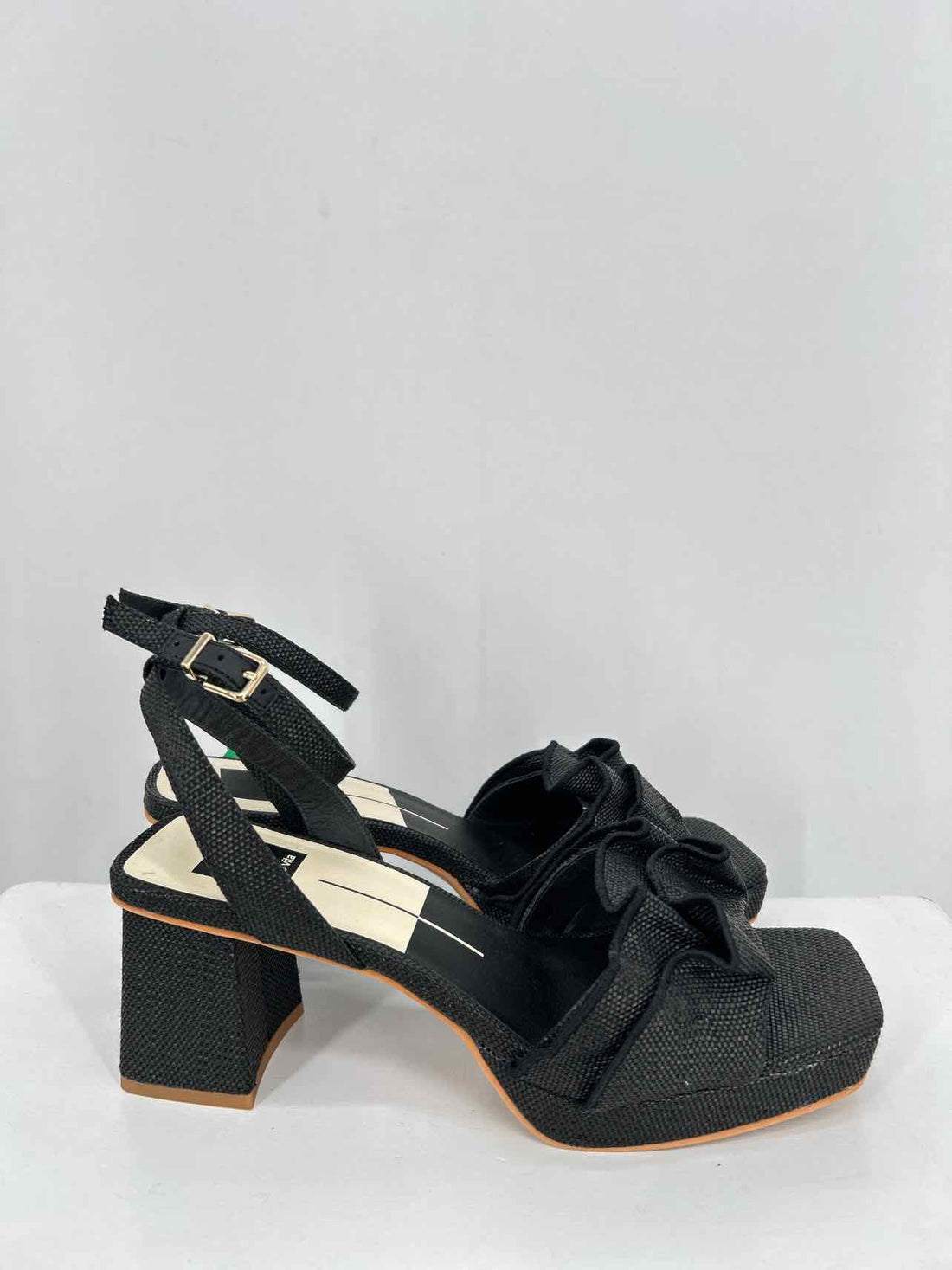 Dolce Vita Women Size 9 Black Straw Heels