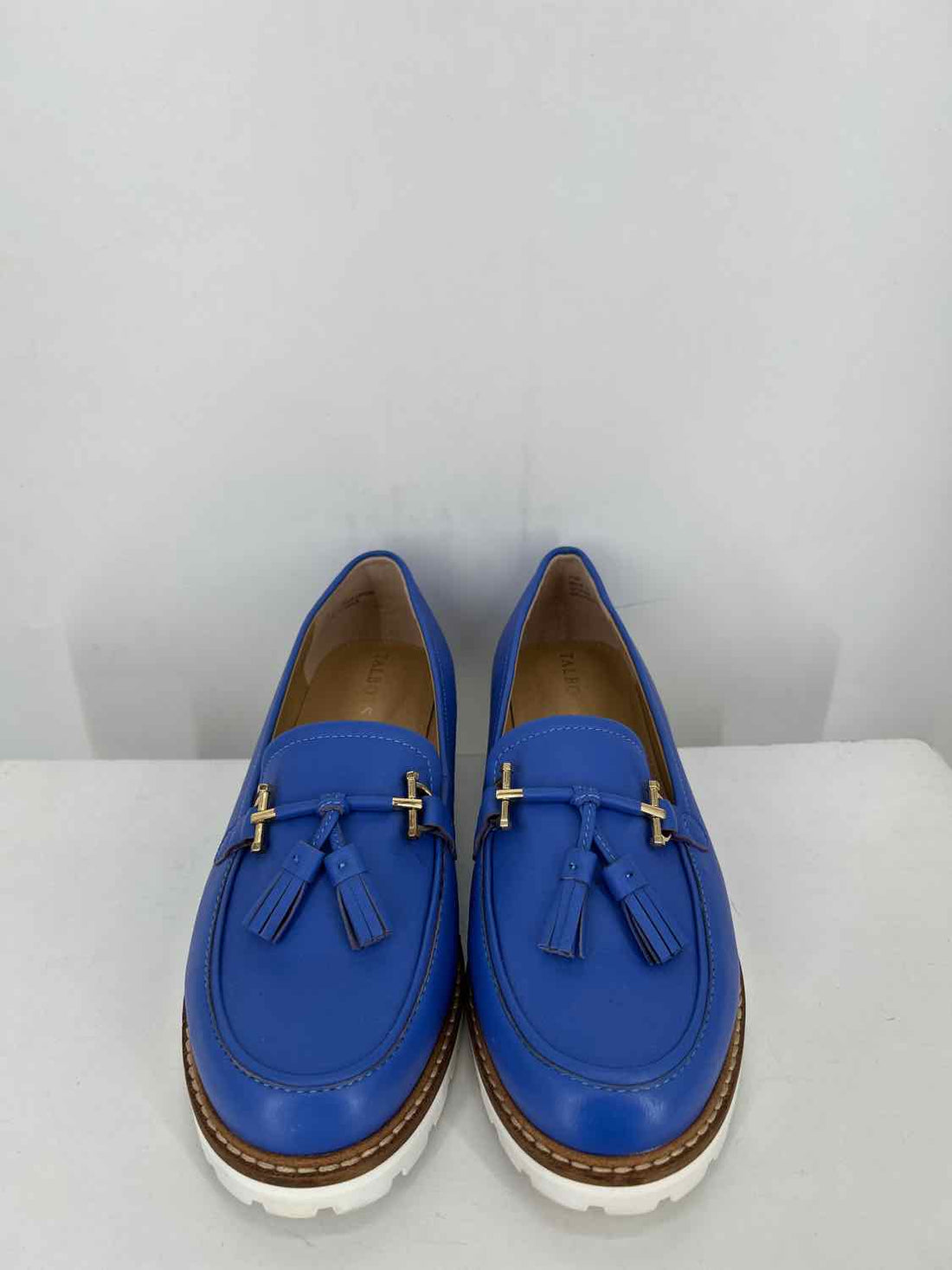 Talbots Women Size 7.5 Blue Genuine Leather Loafers