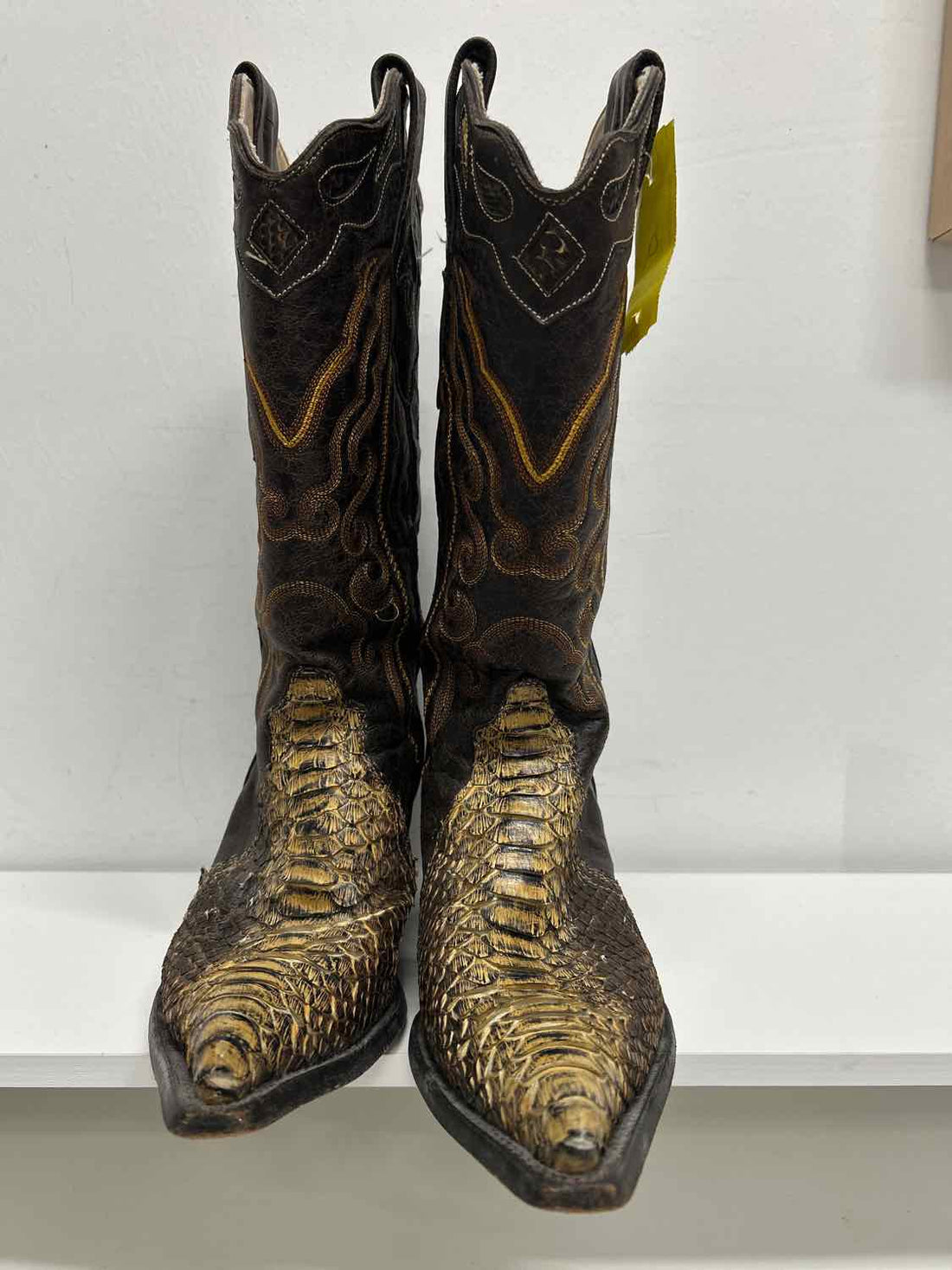 Corral Women Size 7 Brown Python Leather Cowboy Boot