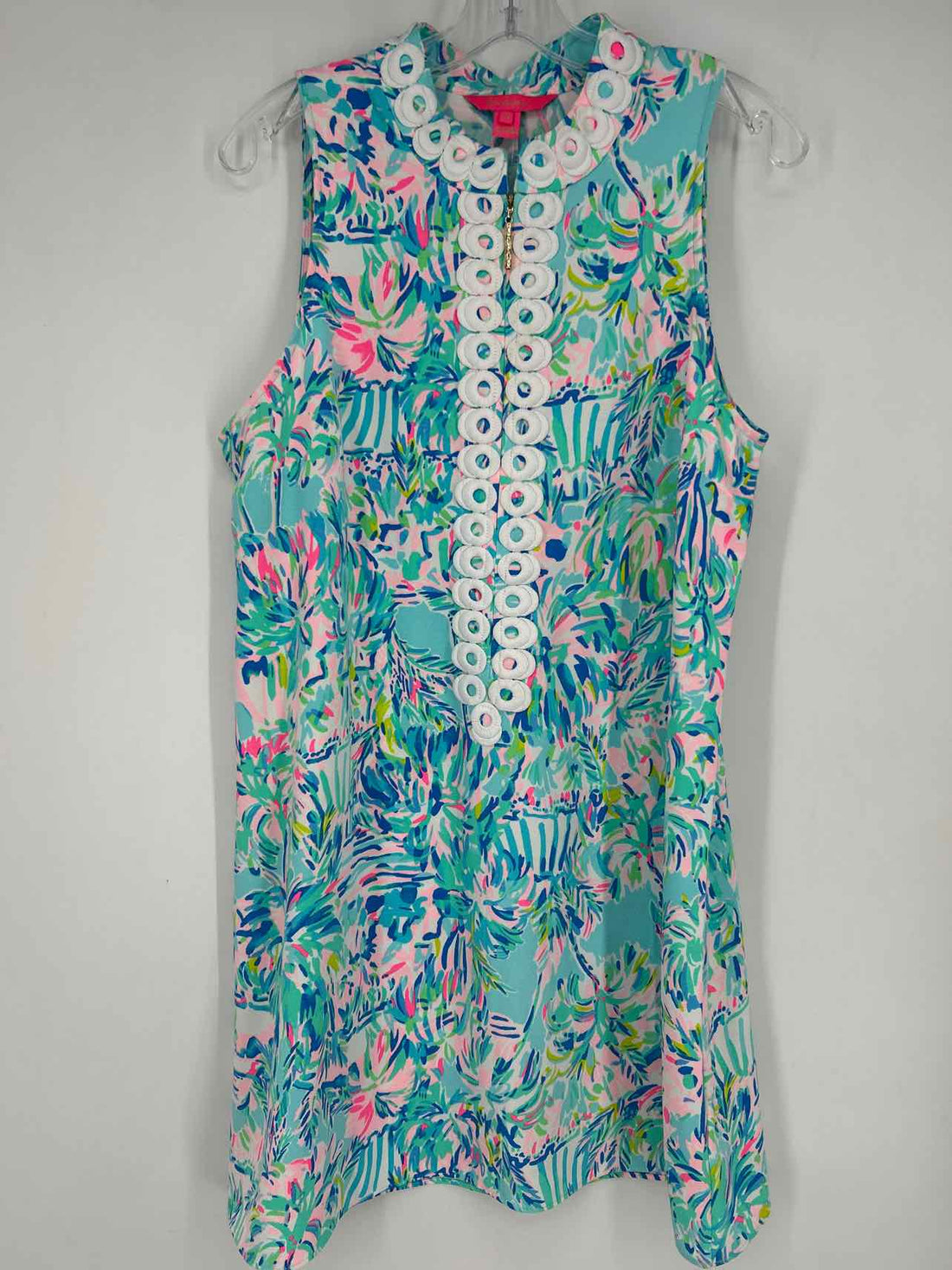Lilly Pulitzer 12 Light Blue Multi Sleeveless Lilly Pulitzer Dress