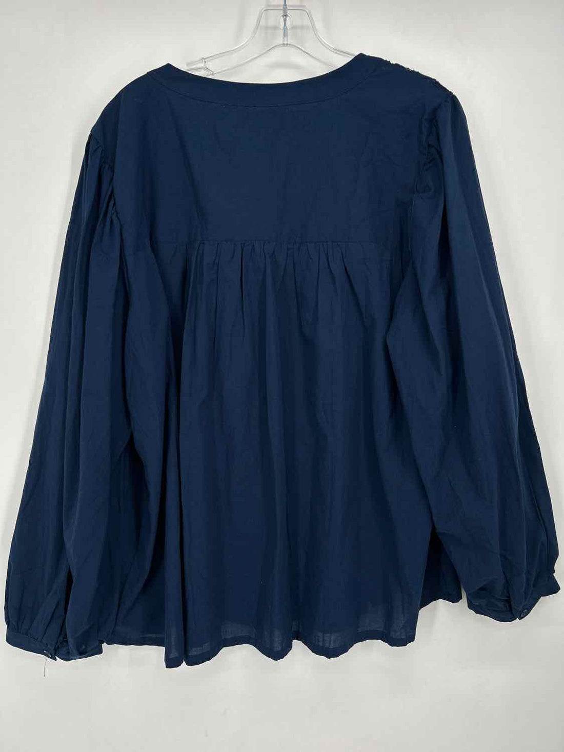 Calypso St Barth Size 3X Navy Long Sleeve Top/Blouse