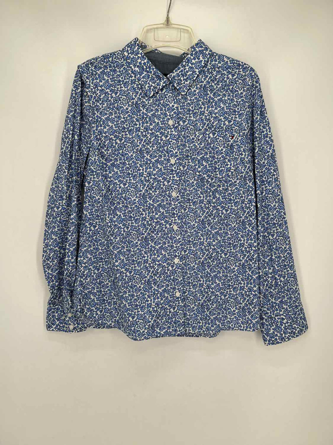 Tommy Hilfiger Size M Blue Floral Long Sleeve
