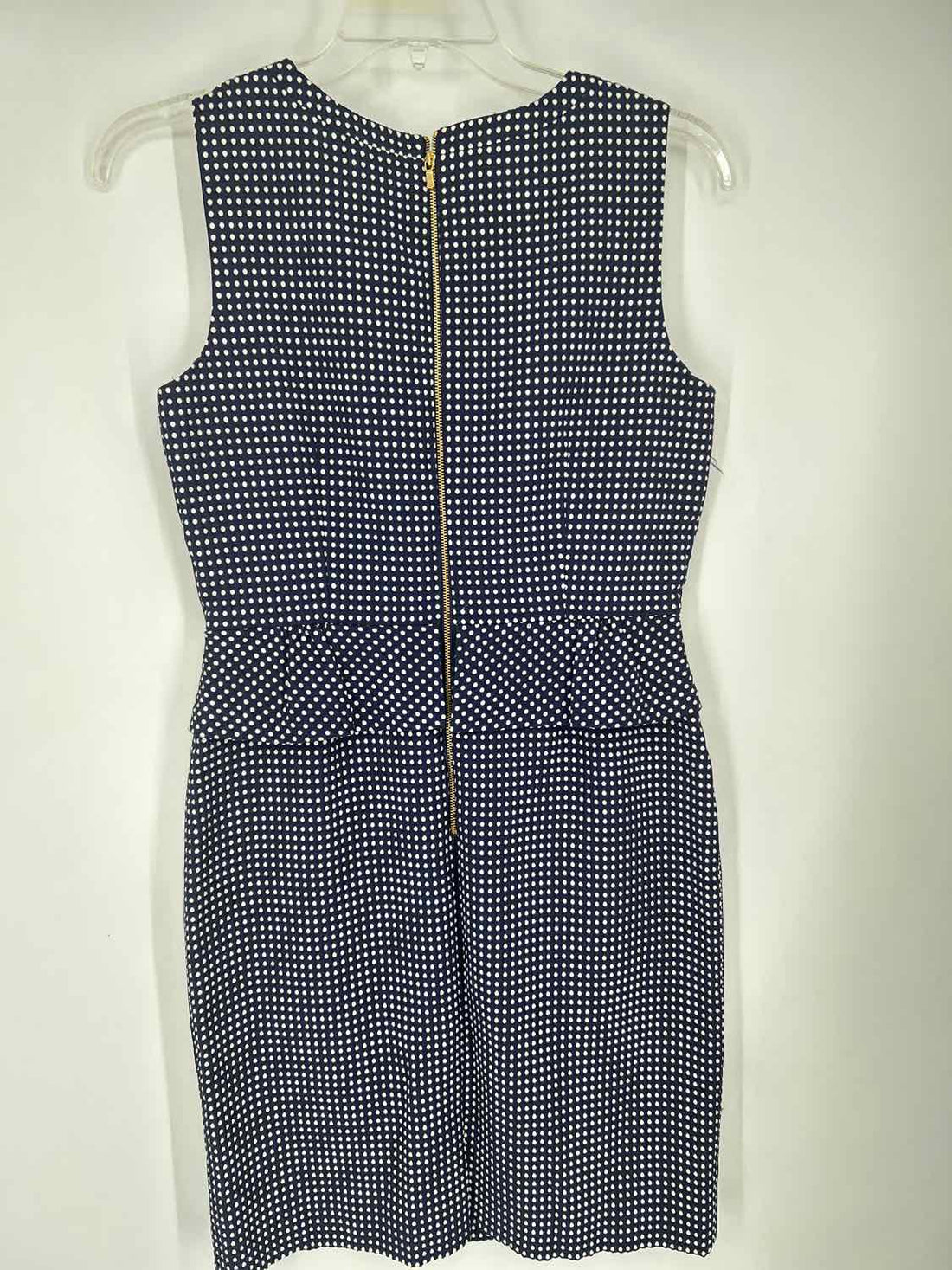 Tahari Arthur S. Levine Size 10 Navy & White Polkadot Sleeveless Dress