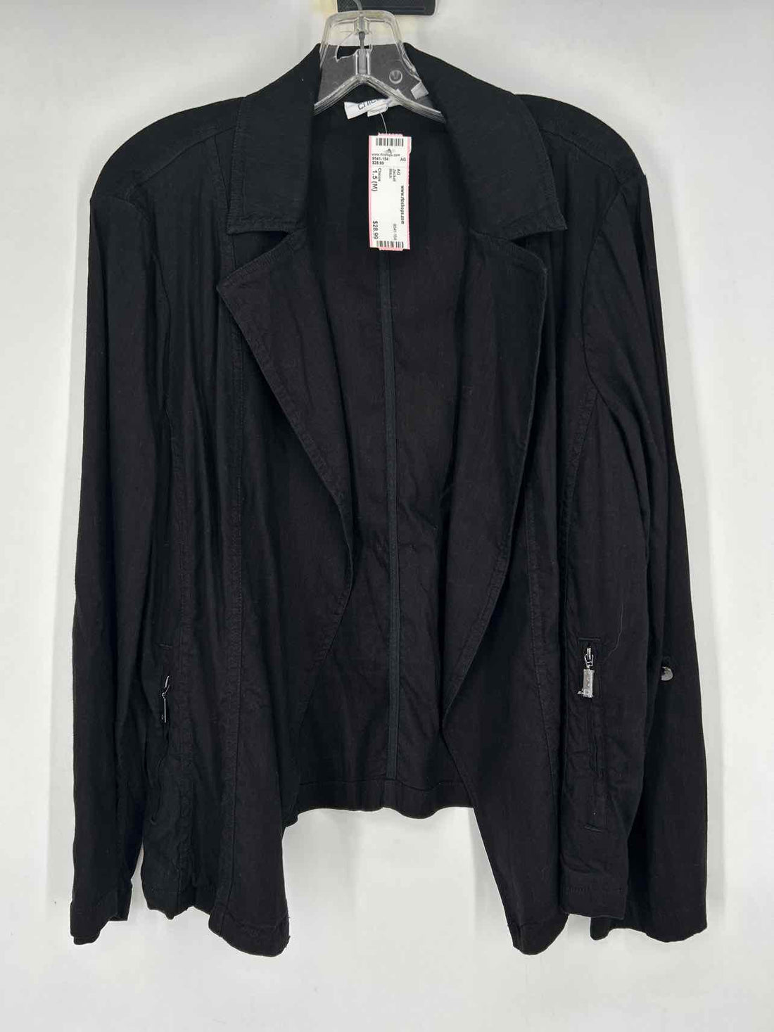 Chicos Size 1.5 (M) Black Jacket