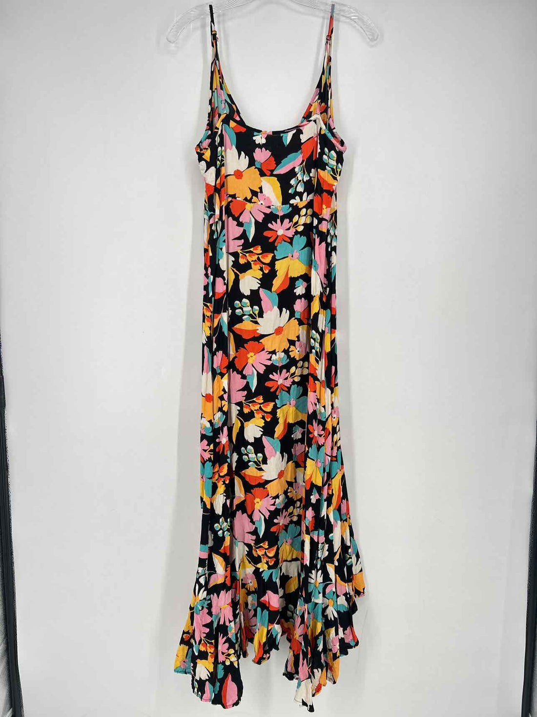 XIX Palms Size L Black Floral Sleeveless Dress