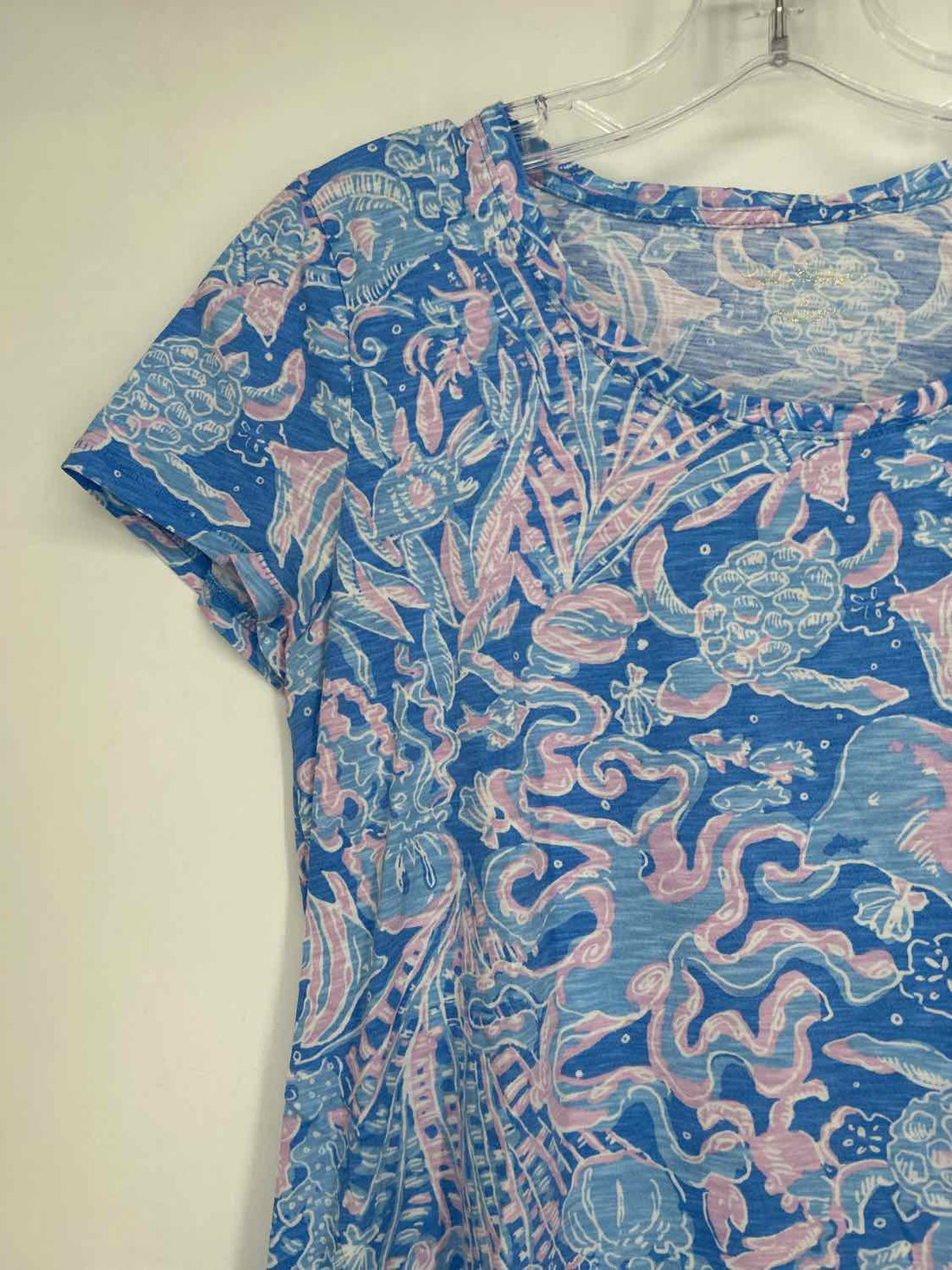 Lilly Pulitzer S Blue & Pink Print Lilly Pulitzer Top