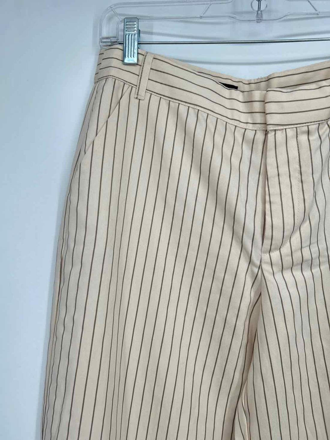 Zara Size M Cream Stripe Pants