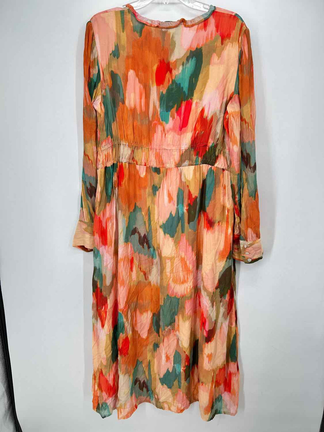 Spartina 449 Size XL Orange Print Long Sleeve Dress