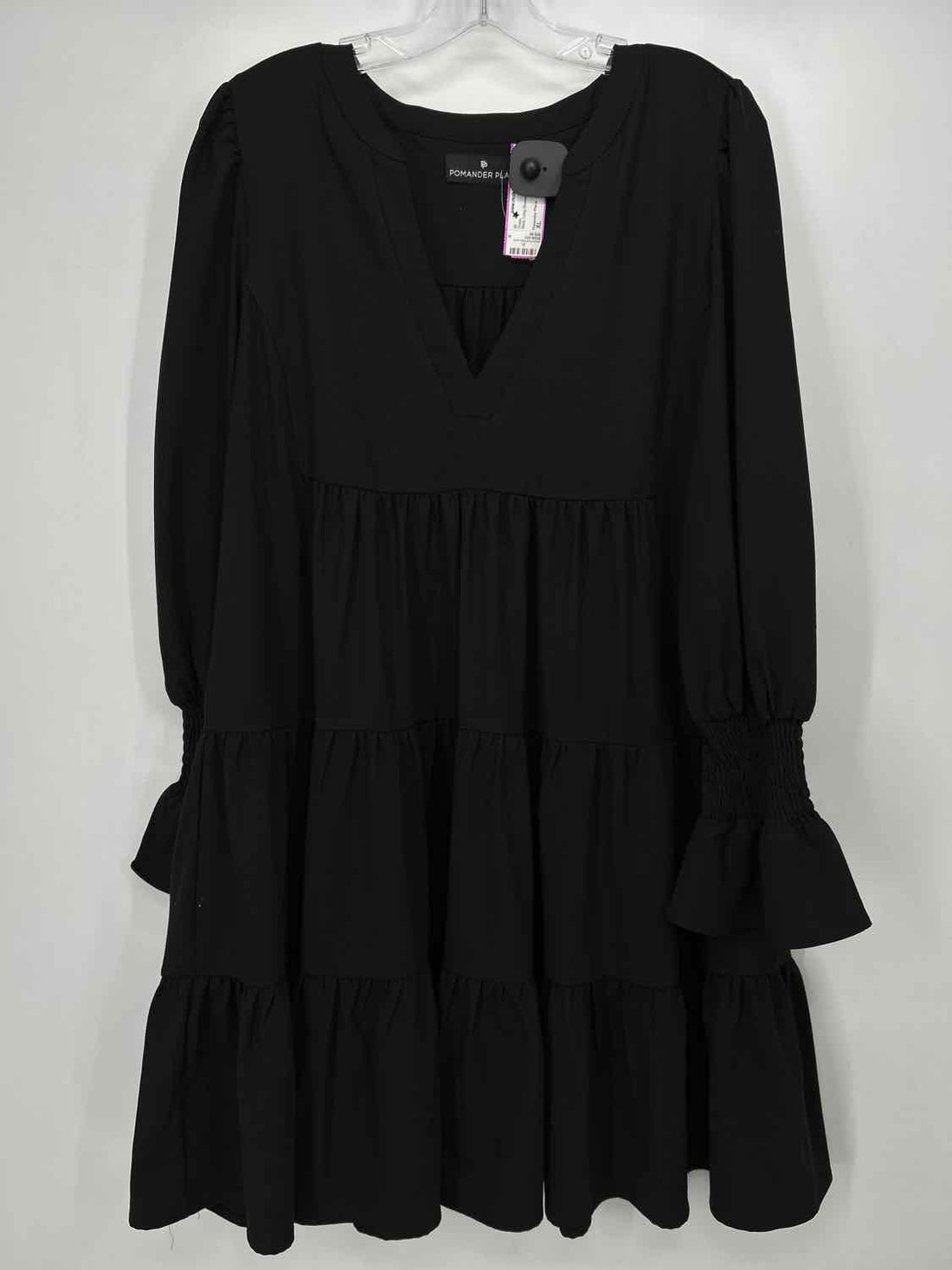 Pomander Place Size XL Black Long Sleeve Dress