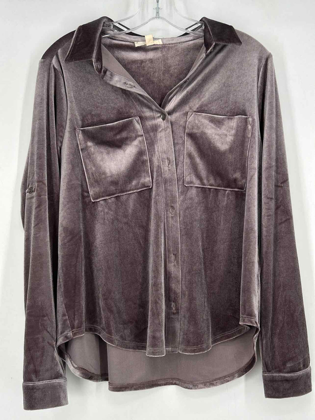 Easel Size S Dusty Purple Velvet Long Sleeve