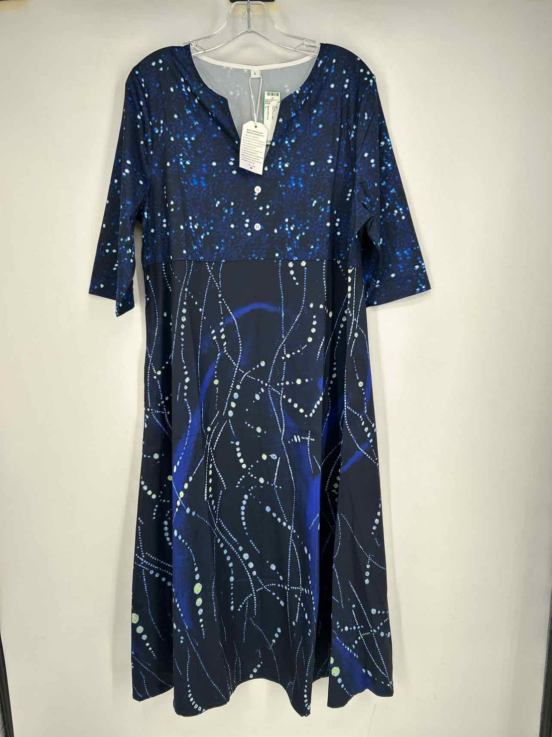 Made With Love Size L Navy Print NWT Dress