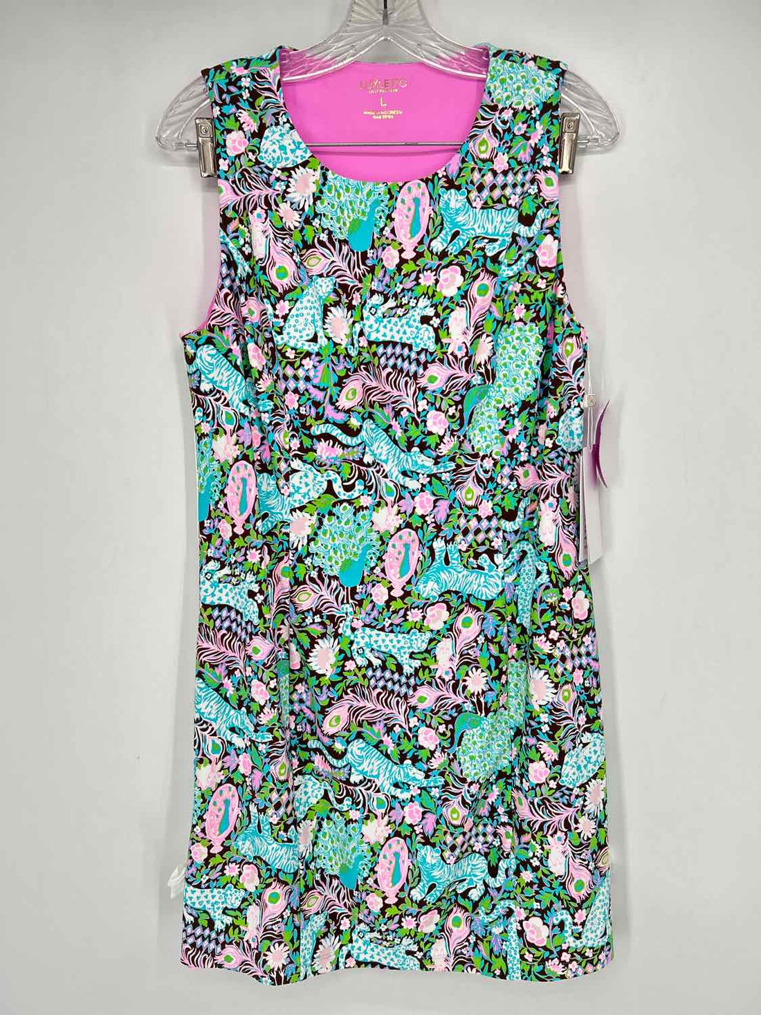 Lilly Pulitzer Size L Brown Blue & white NWT Lilly Pulitzer Luxletic Dress