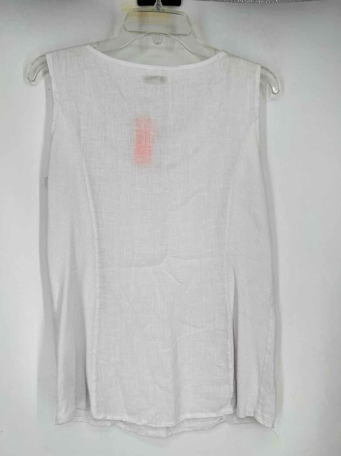 Lina Tomei Size M White Linen/Viscose Sleeveless