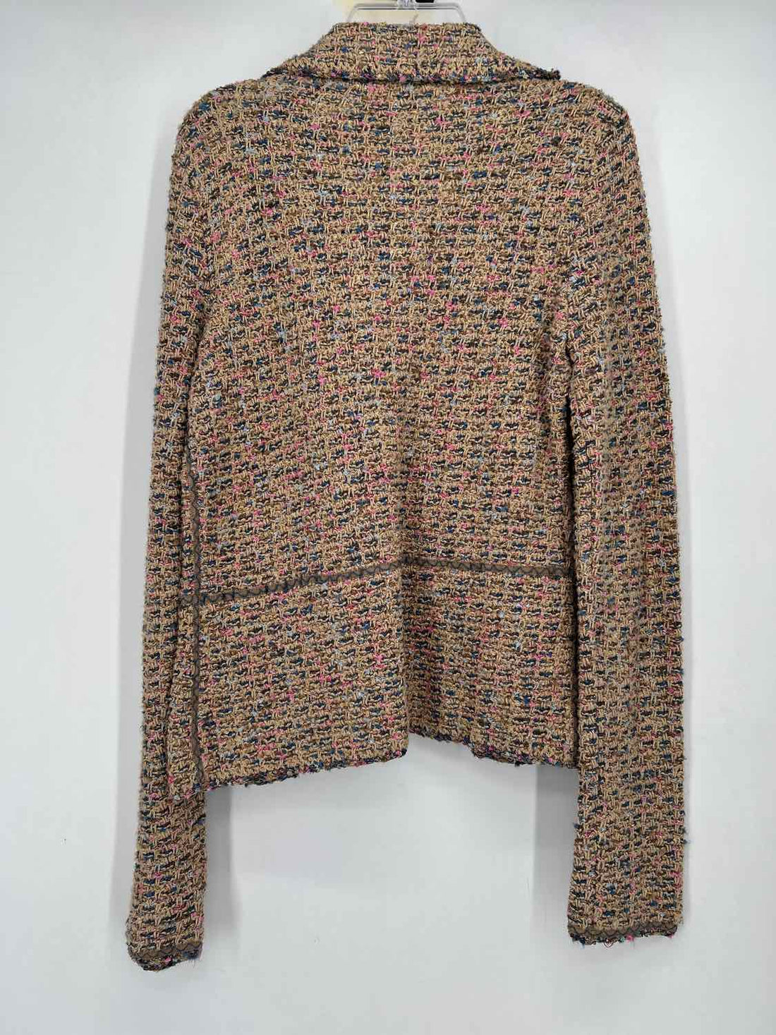 Sigrid Olsen Size XS Tan Blue & Pink Tweed Blazer