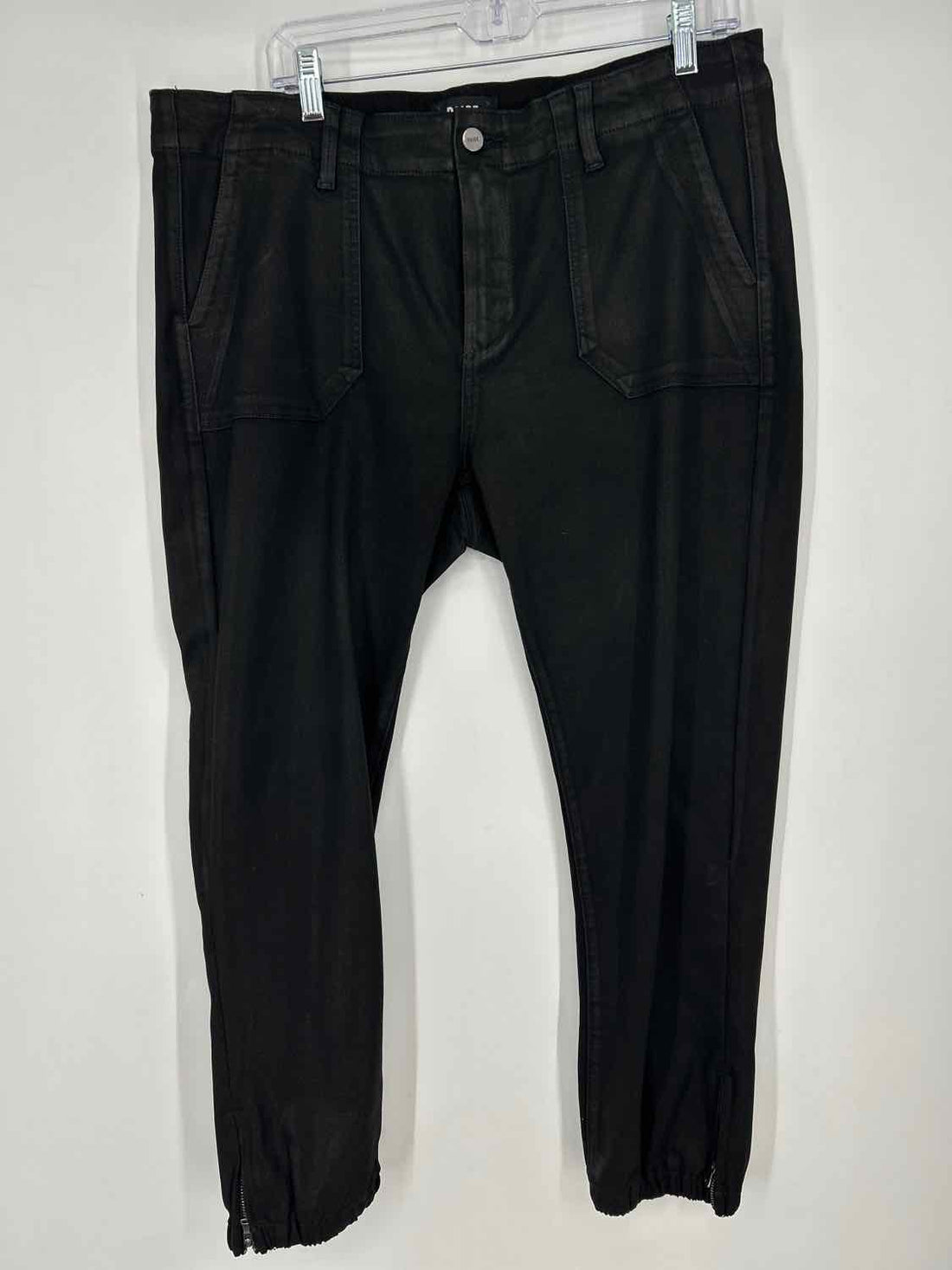Paige Size 33 Black Shimmer Pants