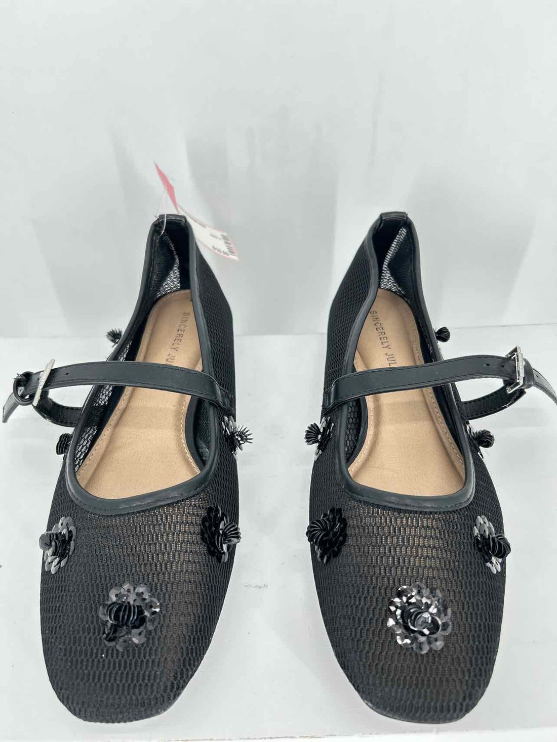 Sincerely Jules Women Size 8 Black Mesh Flats