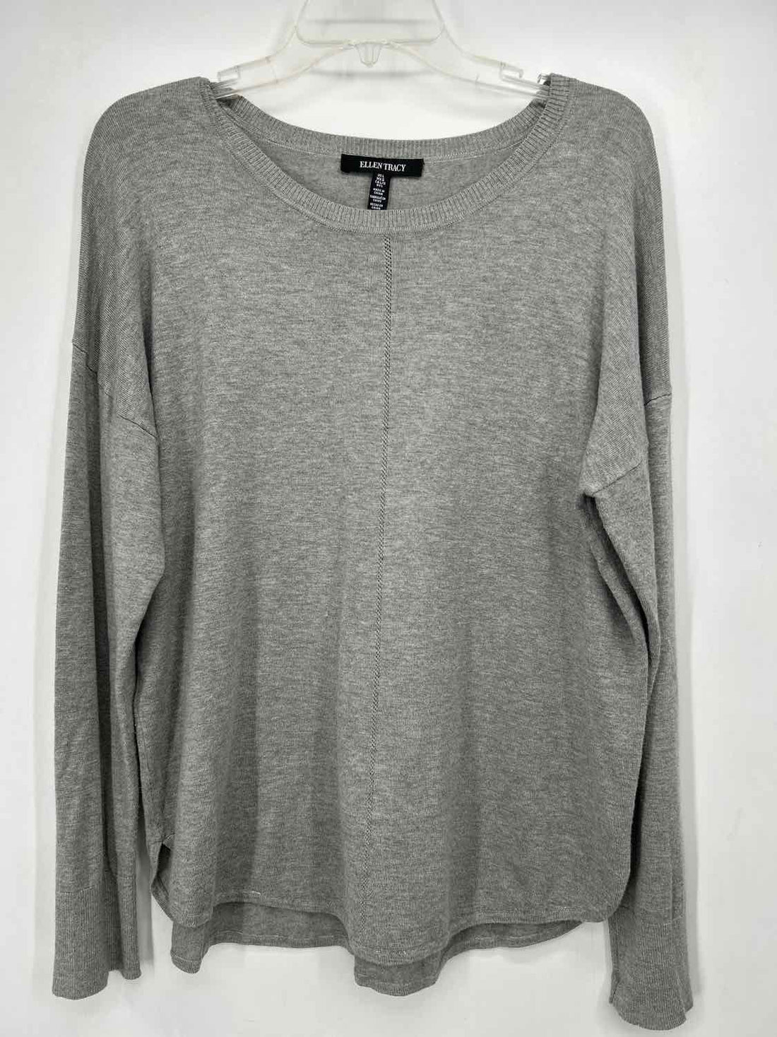 Ellen Tracy Size L Gray Sweater