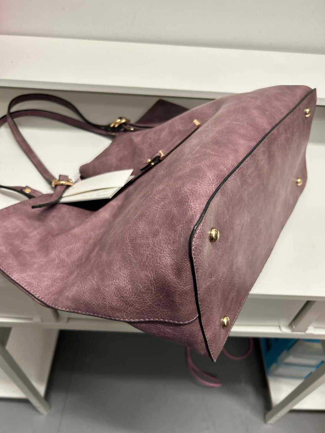 Jen & Co Purple NWT Bag in a Bag Vegan Leather Tote