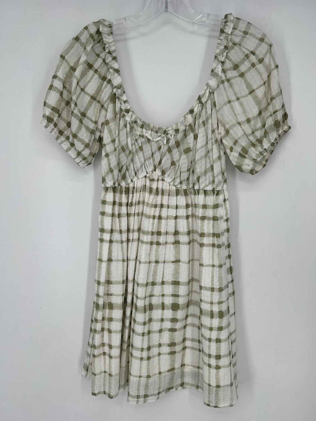 Promesa Size M Green Checkered NWT Dress