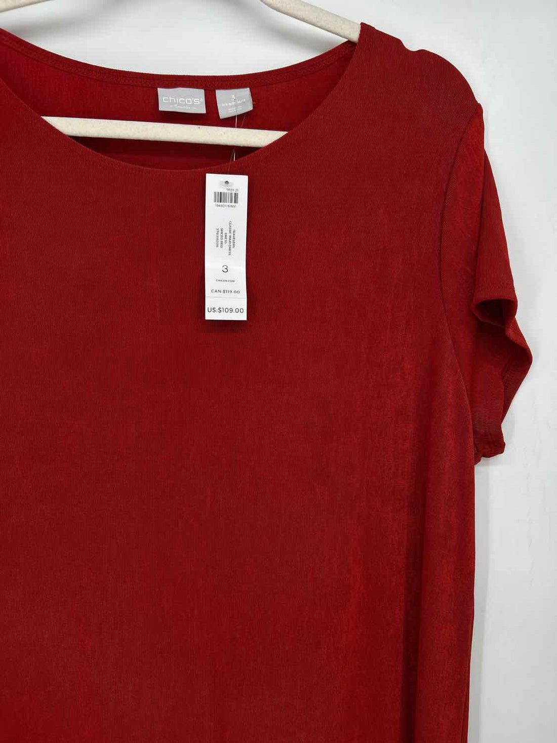 Chicos Traveler's Size 3(XL) Burnt Orange Pre Owned Dress