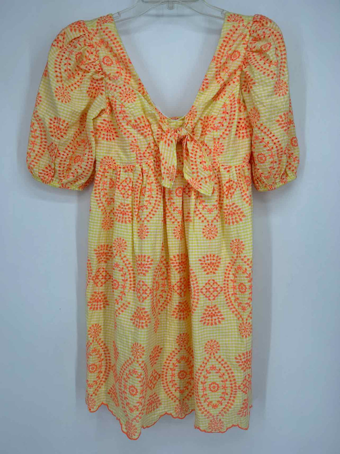 Lilly Pulitzer 00 Yellow & Coral Eyelet Lilly Pulitzer Dress