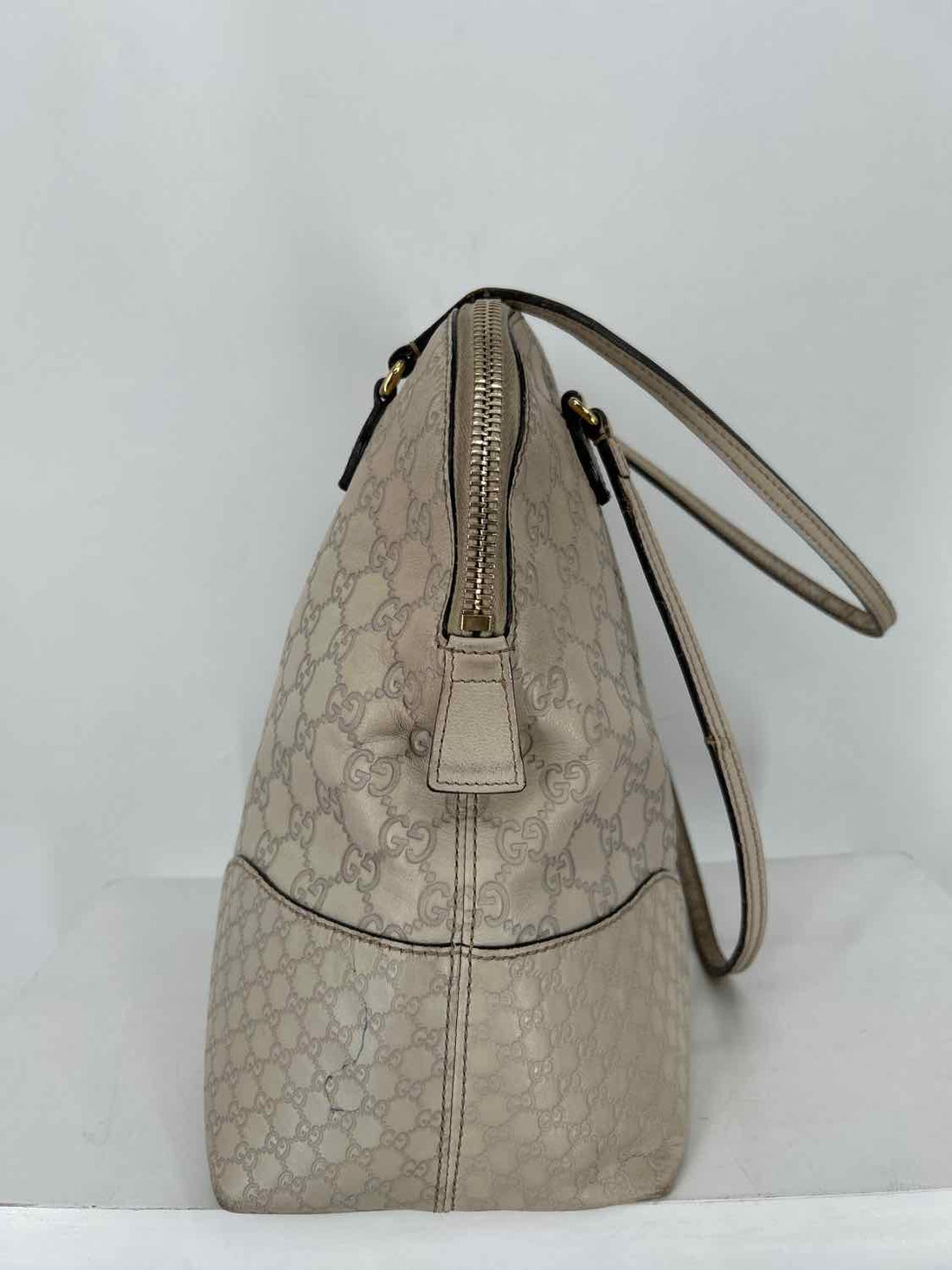 Gucci Microguccissima Bree Off White Leather As Is LUXURY
