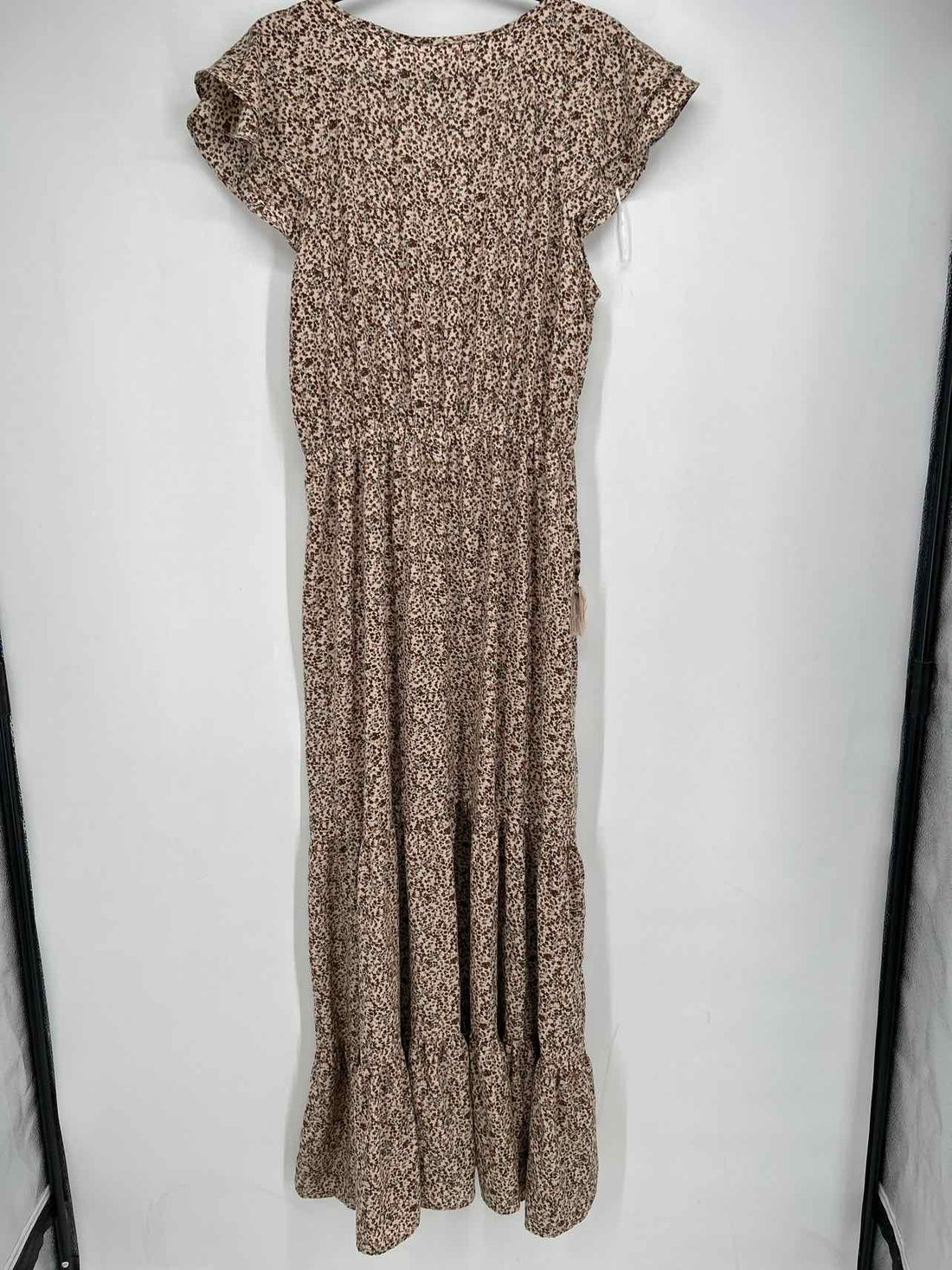 Everyday Chic Size XL Cream & Brown Floral Maxi