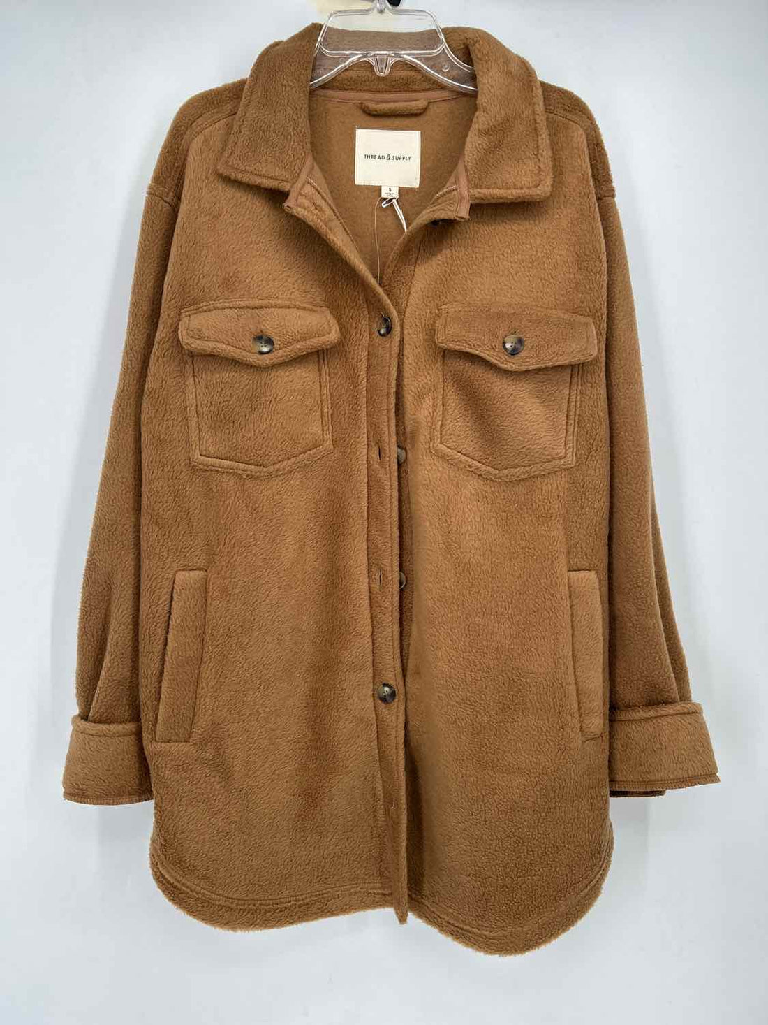 Thread + Supply Size S Camel NWT Shacket