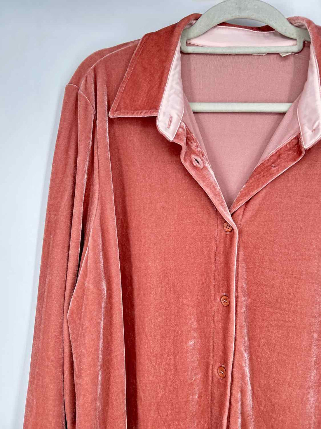 Soft Surroundings Size XL Blush Velvet Long Sleeve Dress