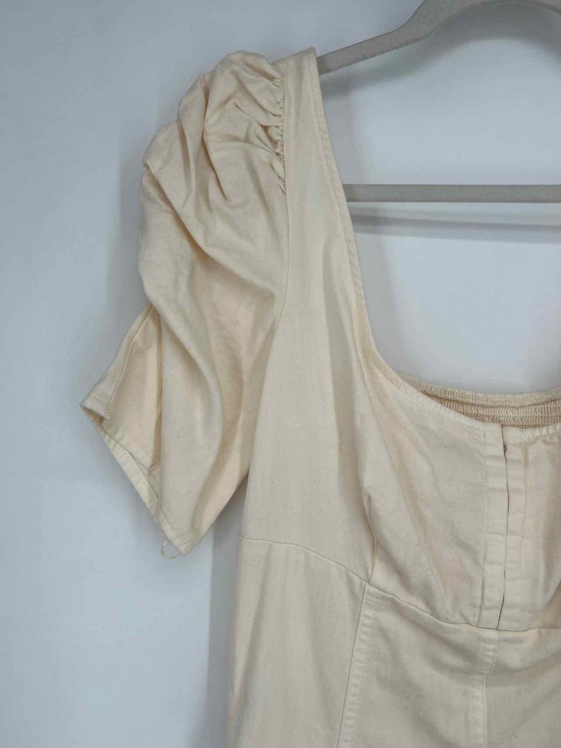Free People Size XS Cream Short Sleeve Dress