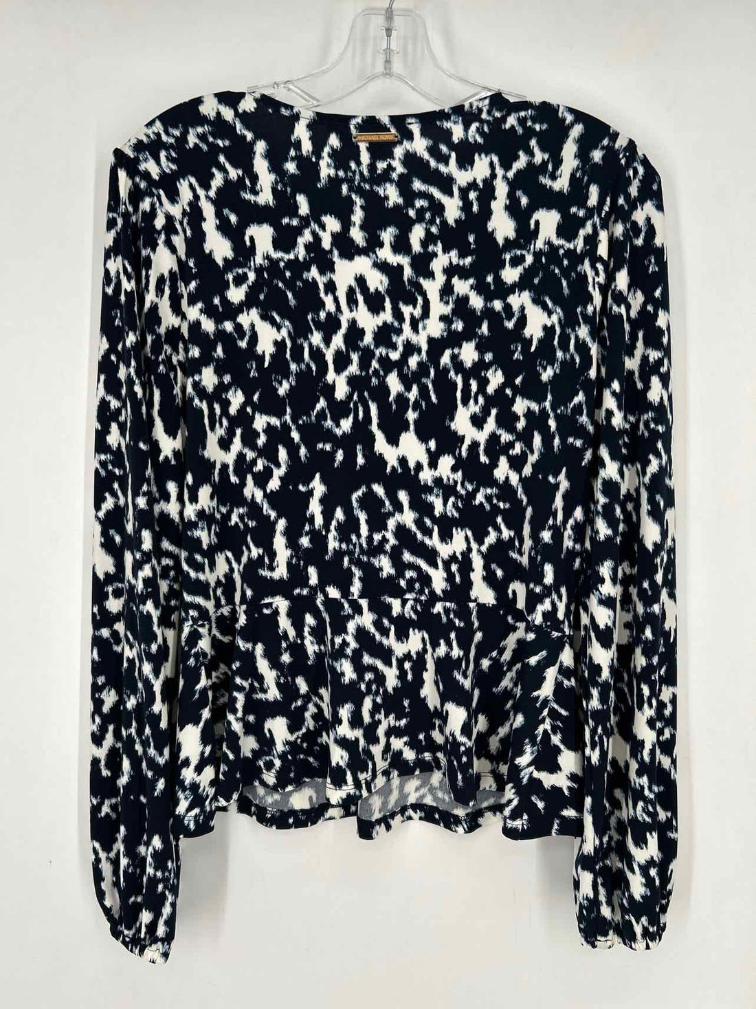 Michael Kors Size M Navy & White Print NWT Long Sleeve