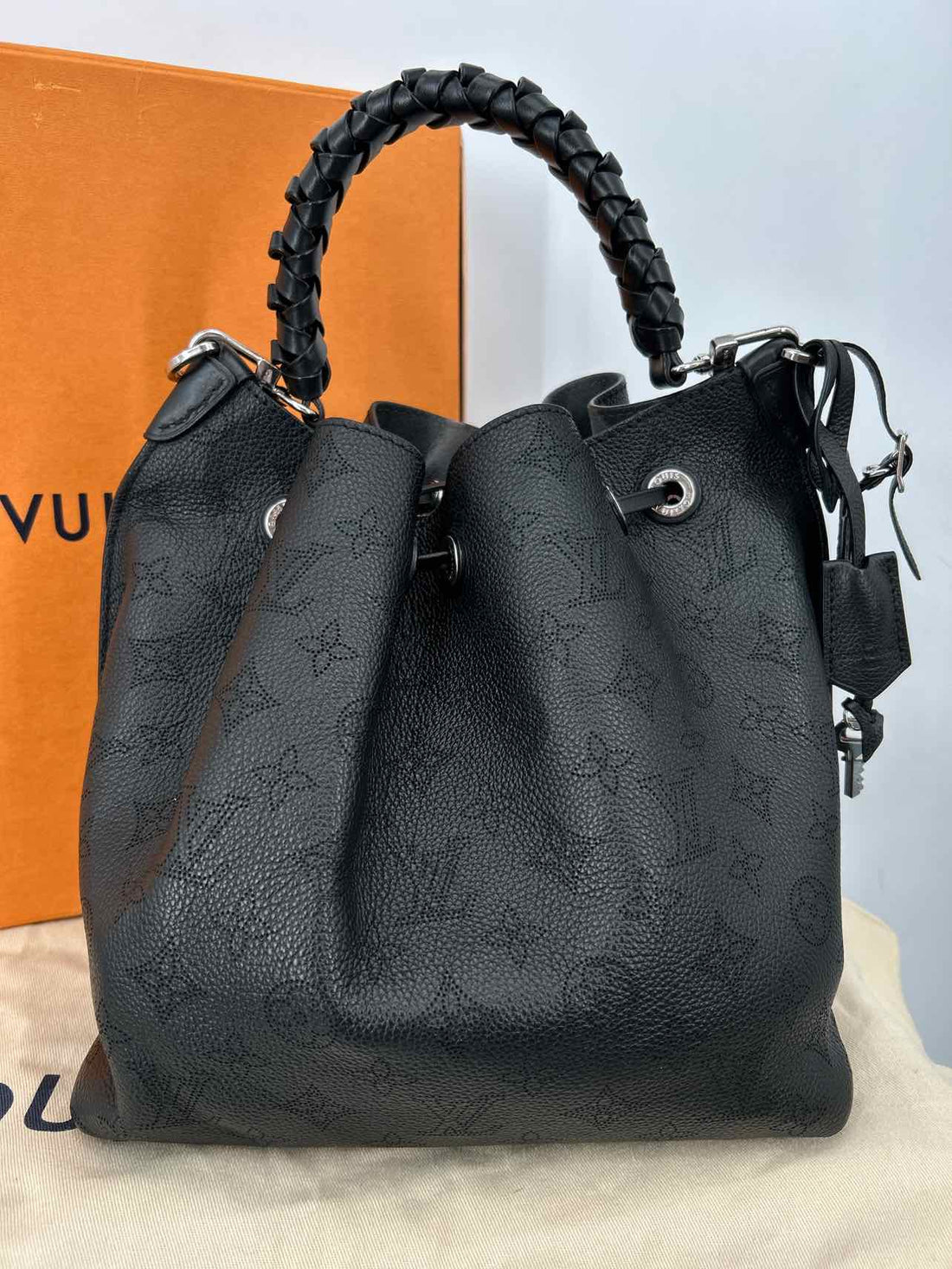 Louis Vuitton Muria Mahiha Black Leather New LUXURY