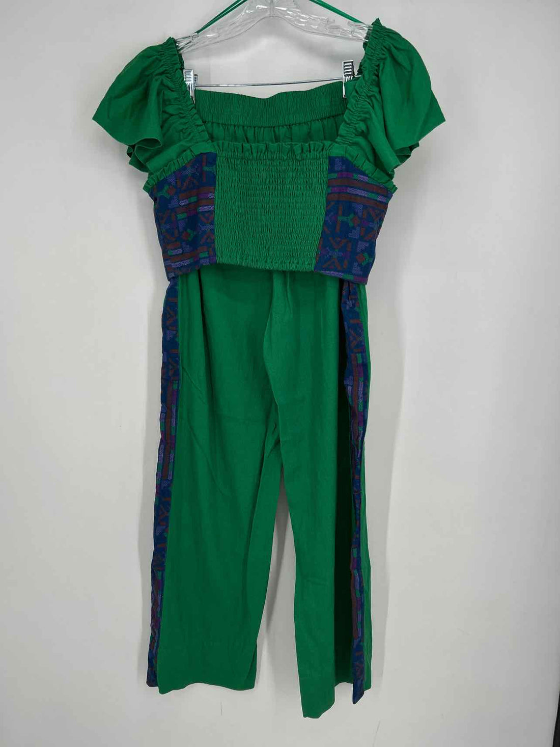 Rachel Zoe Size M Green & Navy Print Linen/Rayon Multi-Piece Set