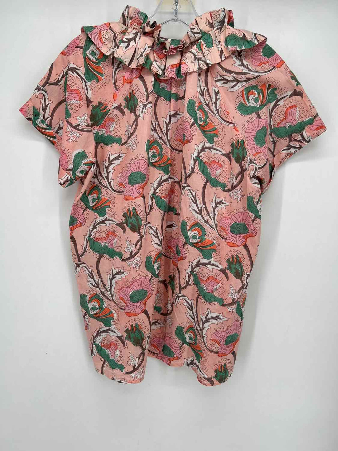 Saule Parc Size S Pink Print Short Sleeve