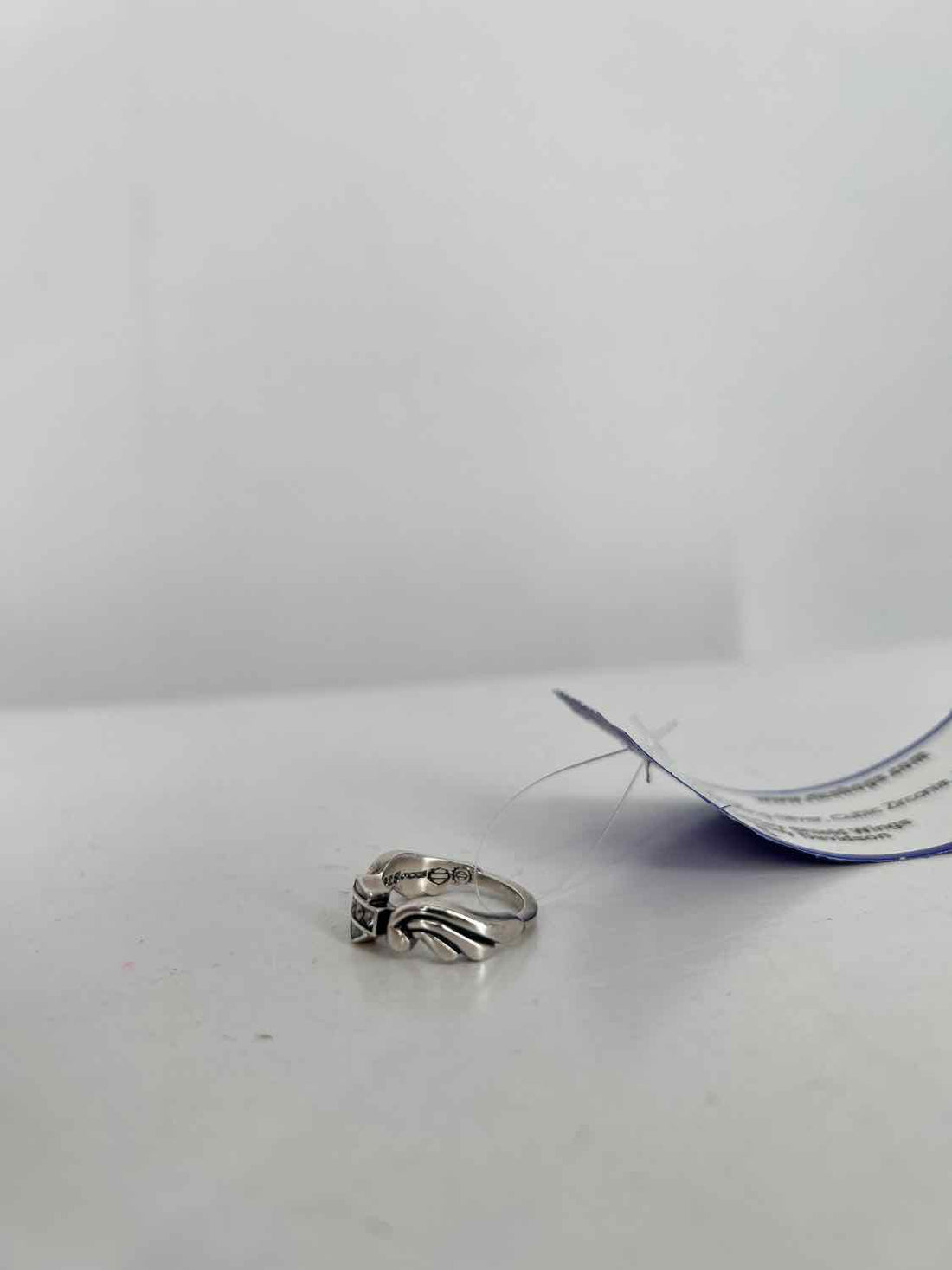 Harley Davidson Size 5 Sterling Silver Cubic Zirconia Ring