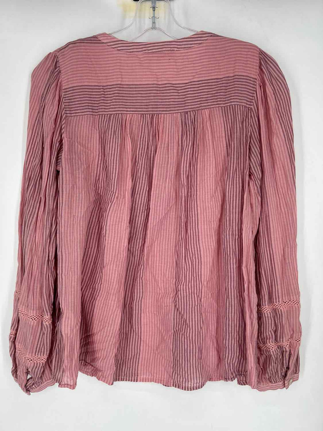 Lucky Brand Size S Mauve Stripe Long Sleeve