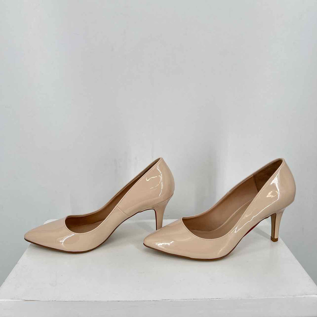 Kelly & Katie Women Size 8.5 Nude Patent Leather Heels