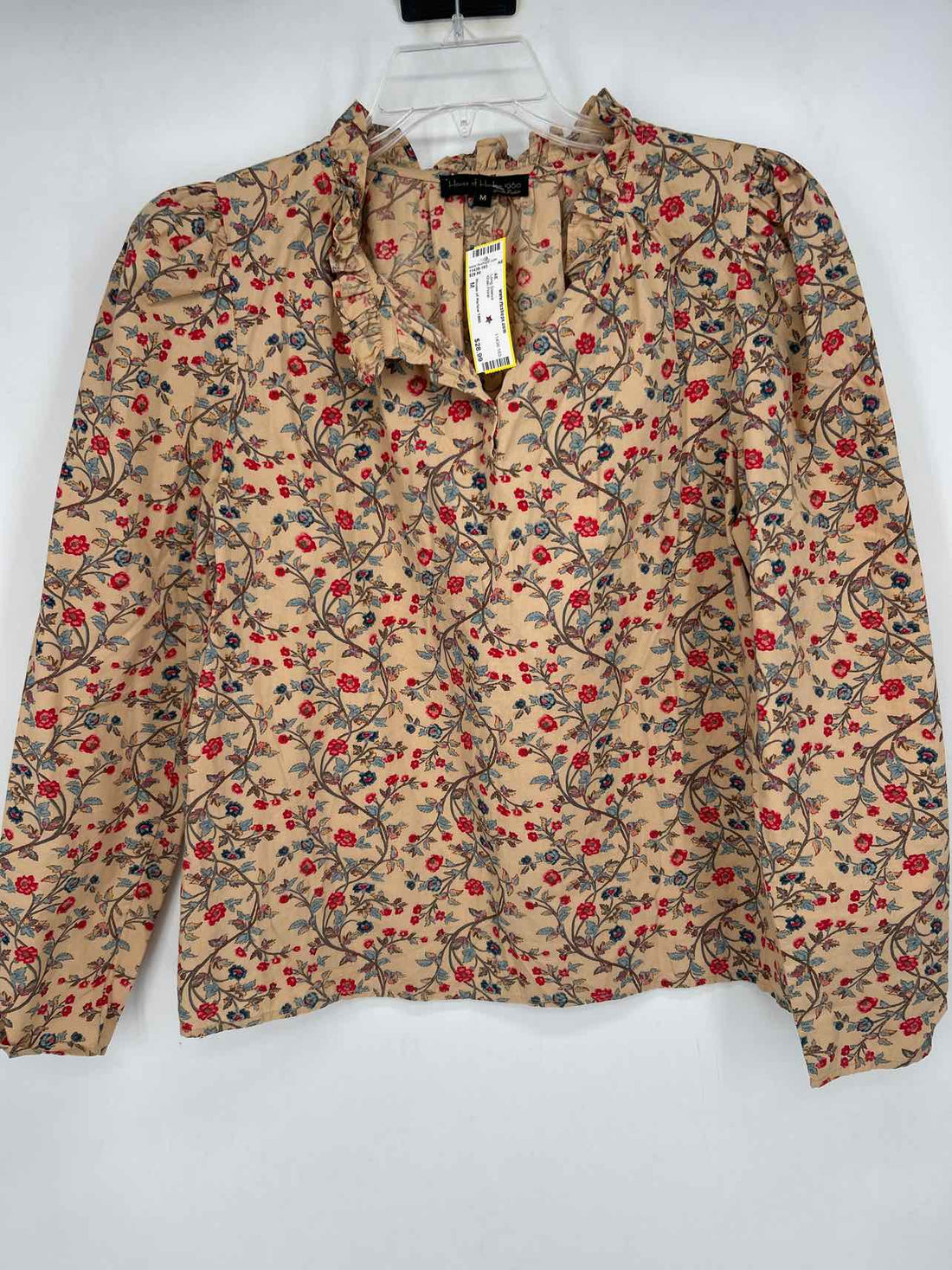 House of Harlow 1960 Size M Khaki Floral Long Sleeve