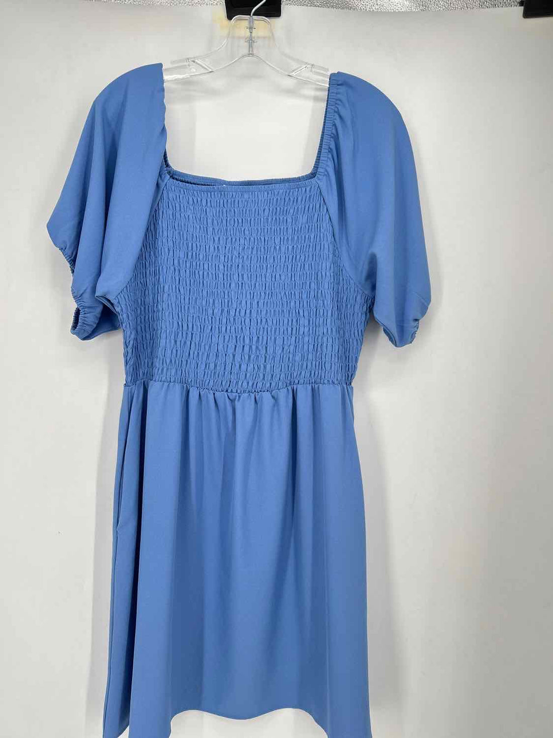 Michelle Mcdowell Size L Blue Short Sleeve Dress