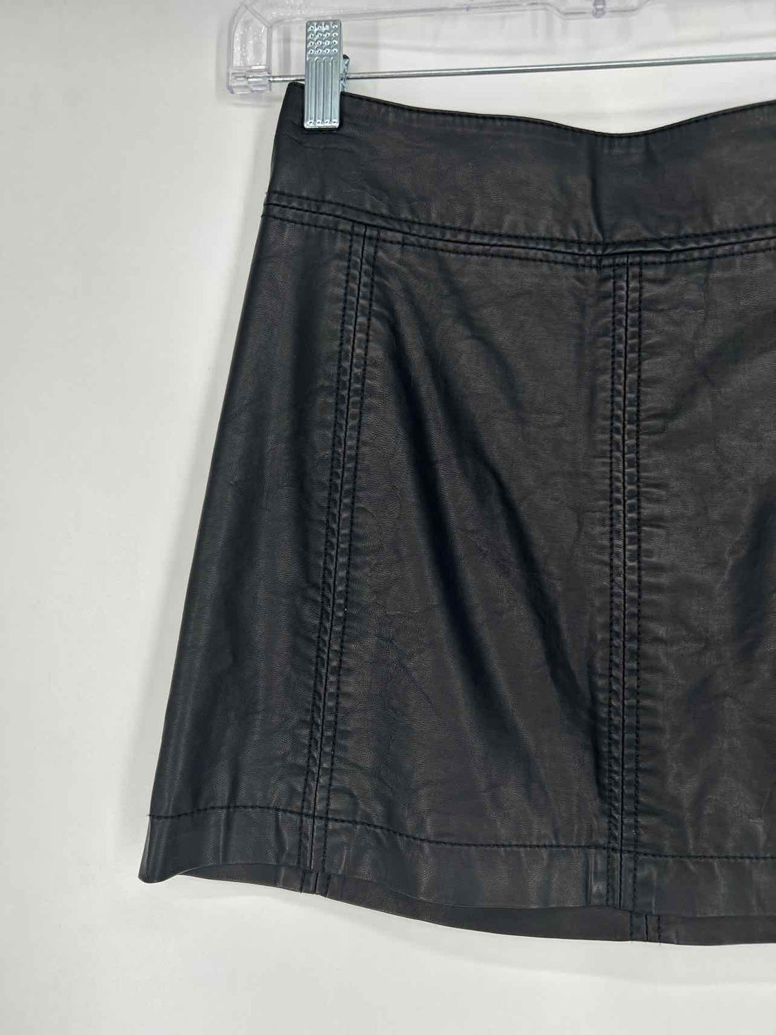 Free People Size 0 Black Faux Leather Skirts