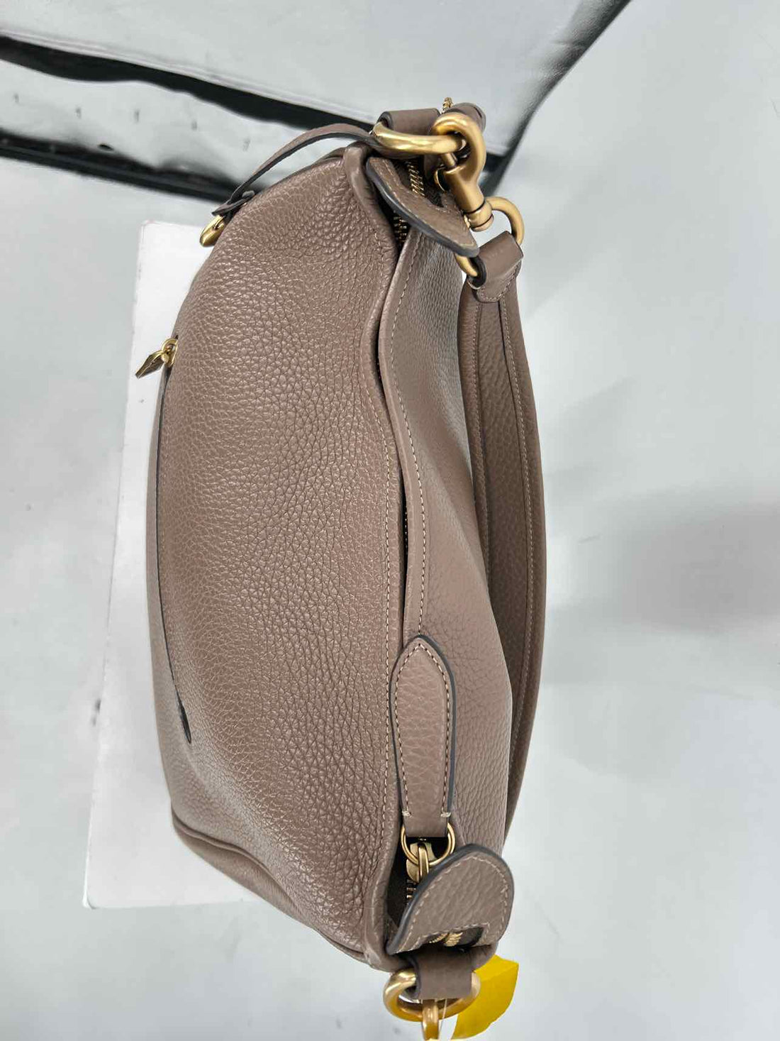 Coach Dark stone Pebbled Leather Like New Crossbody