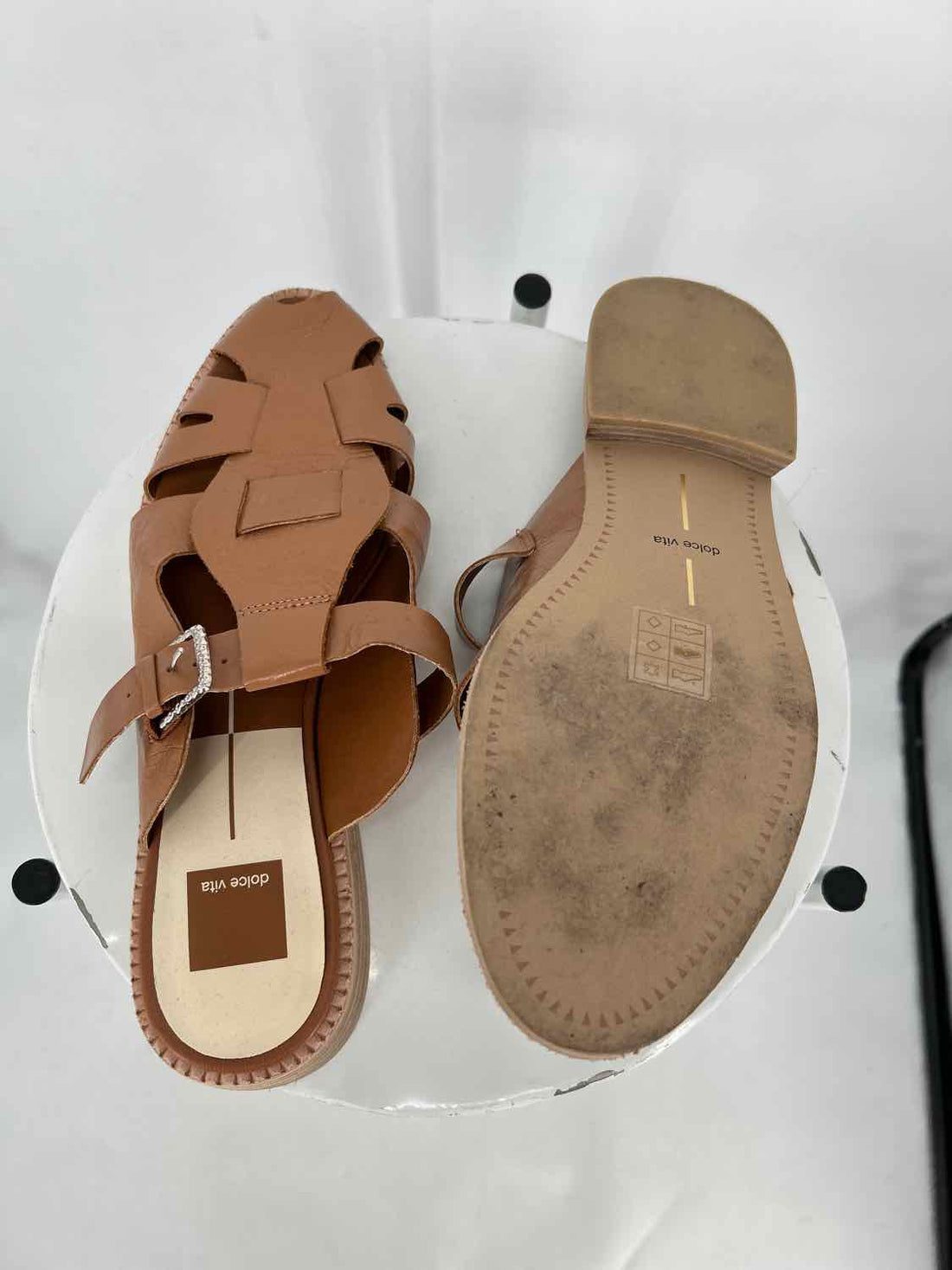 Dolce Vita Women Size 9.5 Milk Chocolate Sandal Mules