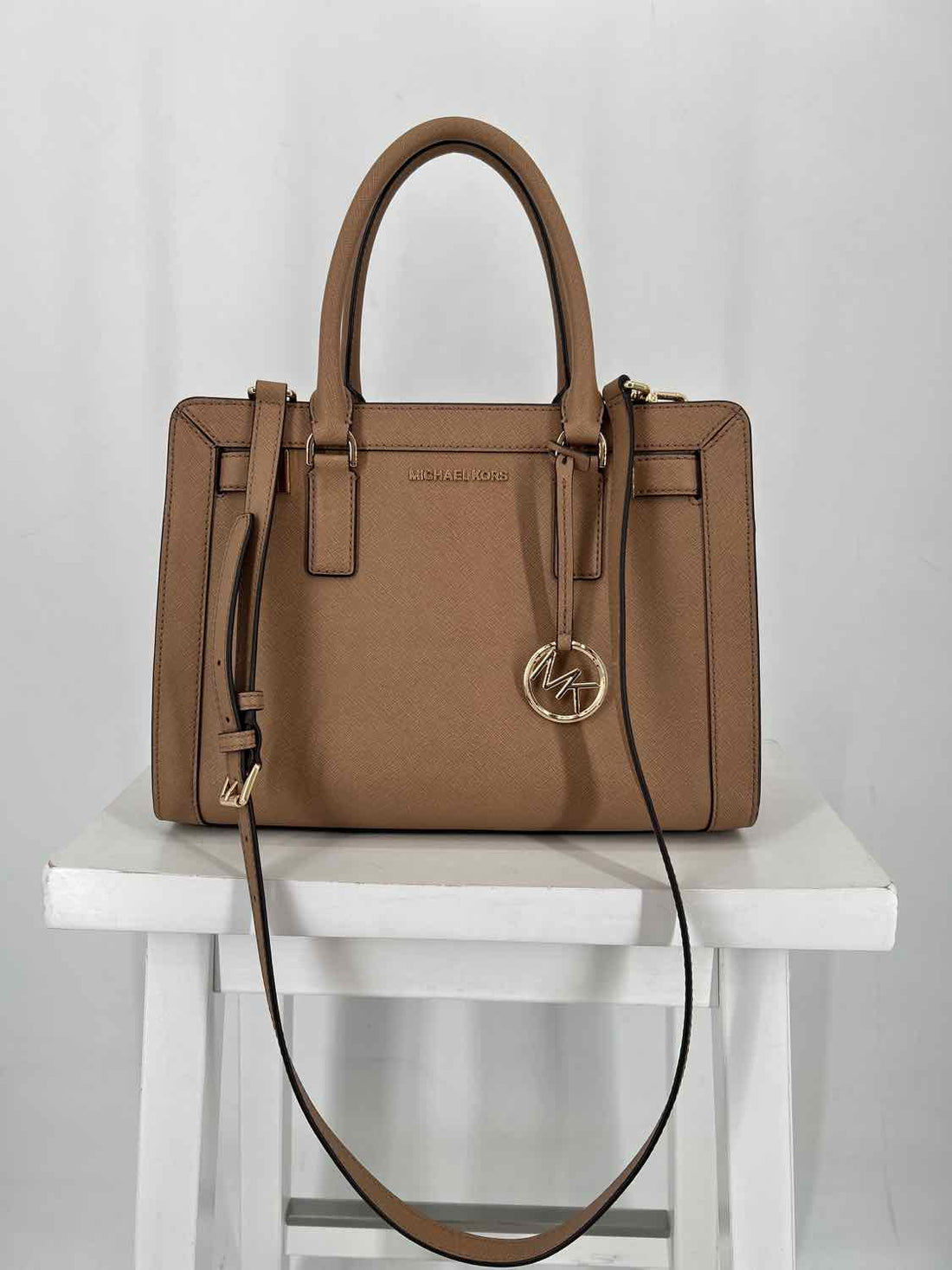 Michael Kors Brown Saffiano Leather Crossbody