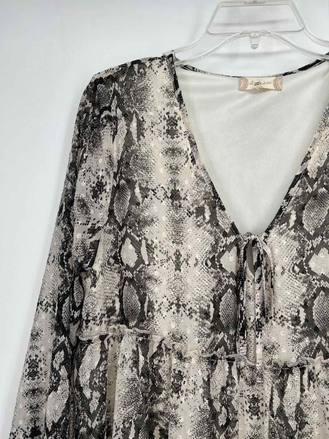 Altard State Size M Python Long Sleeve Dress