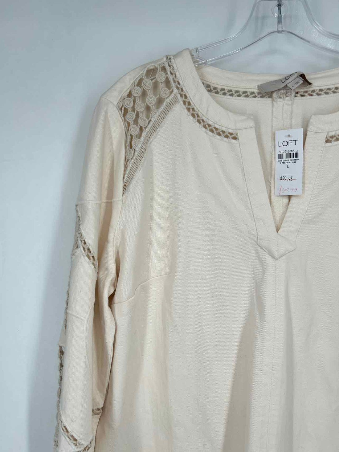 Loft Size L Cream NWT Dress
