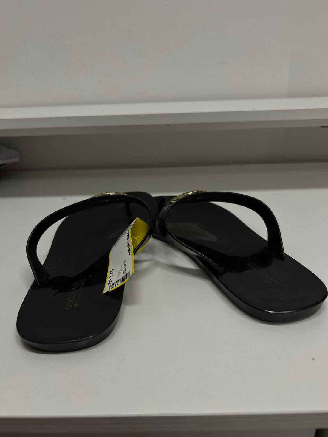 Michael Kors Women Size 8 Black Jelly Flip Flops